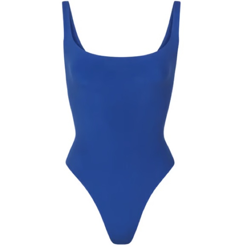 NWT SKIMS FITS EVERYBODY SQUARE NECK BODYSUIT IN SAPPHIRE SIZE 3X